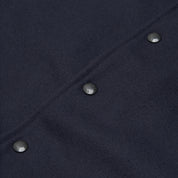 THE ALBANY ANNIVERSARY JACKET - Navy Melton Wool/Mahogany Leather Classic Fit - Golden Bear Sportswear