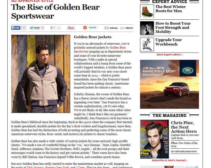 MEN'S JOURNAL- THE RISE OF GOLDEN BEAR