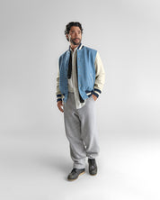 THE WELDON - Indigo/Stone "Denim" Leather Classic Fit