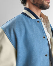 THE WELDON - Indigo/Stone "Denim" Leather Classic Fit