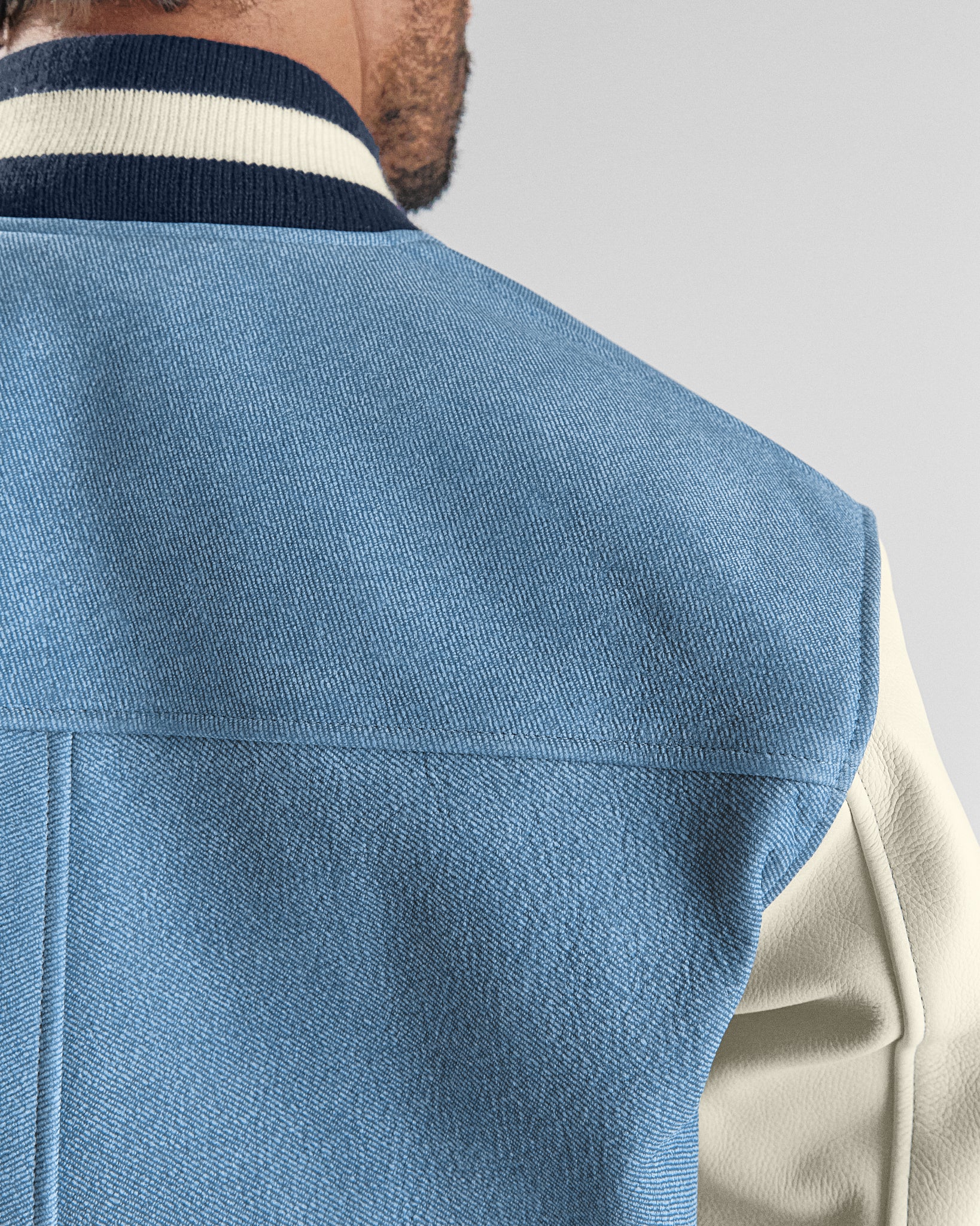 THE WELDON - Indigo/Stone "Denim" Leather Classic Fit