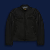 THE LODI - Black Leather Slim Fit