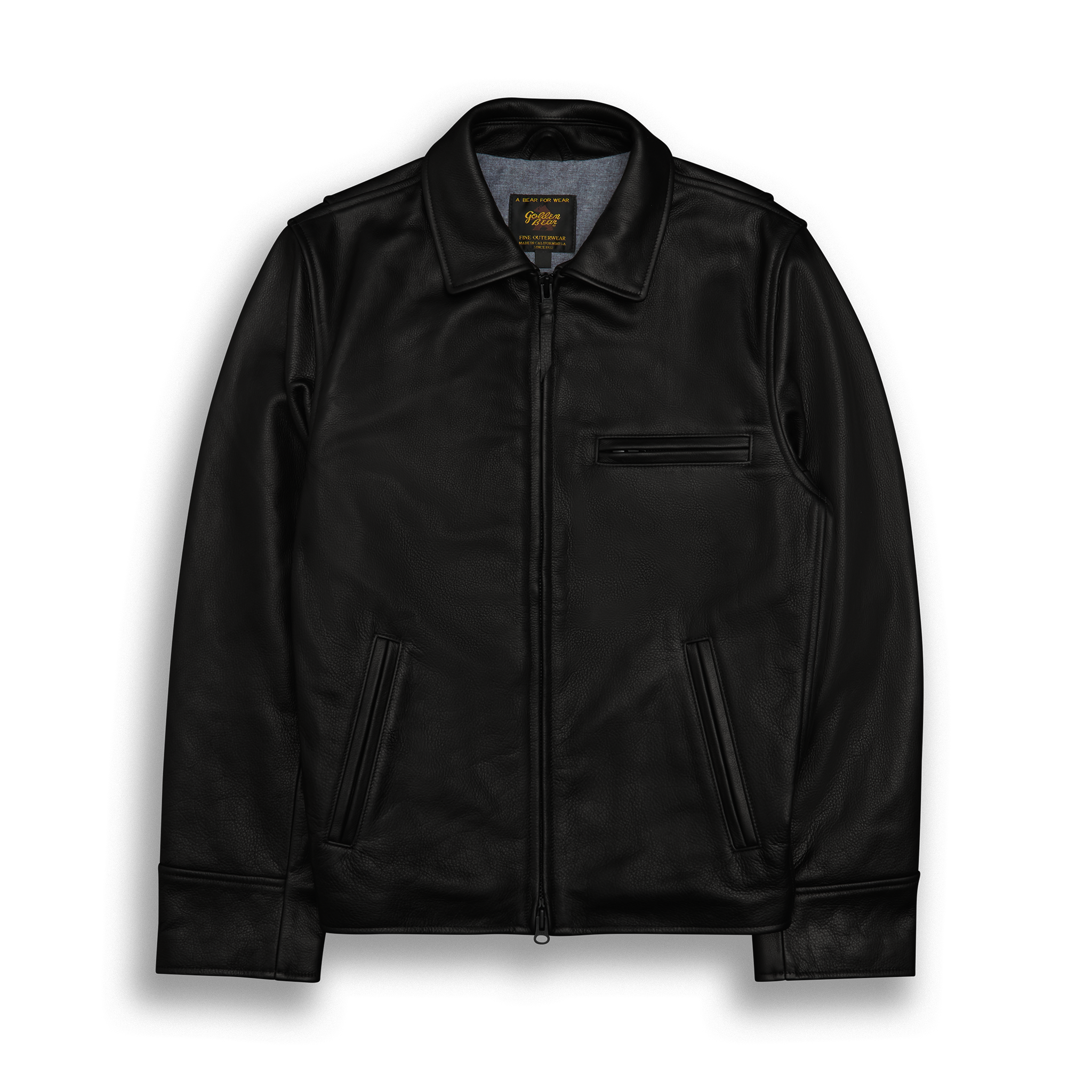 THE WATERFRONT - Black Naked Leather Contemporary Fit