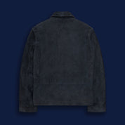 THE WATERFRONT - Dark Navy Suede Contemporary Fit