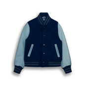 THE PINT SIZE - Royal Blue Melton Wool/Light Blue Leather Kids Fit