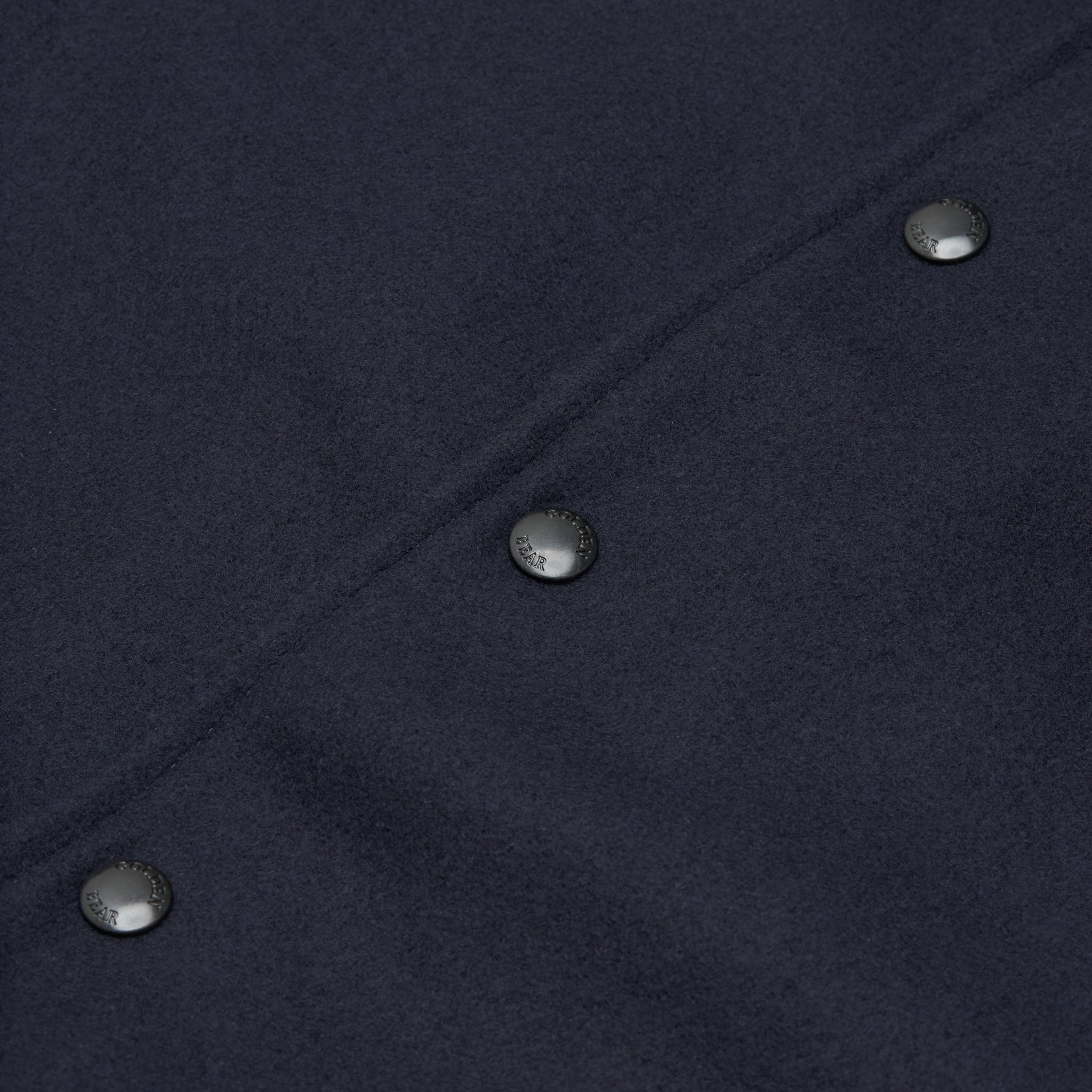 THE ALBANY ANNIVERSARY JACKET - Navy Melton Wool/Mahogany Leather Classic Fit