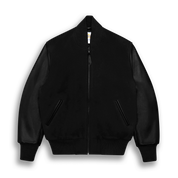 THE PLAYER - Black Melton Wool/Black Leather Classic Fit