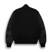 THE PLAYER - Black Melton Wool/Black Leather Classic Fit