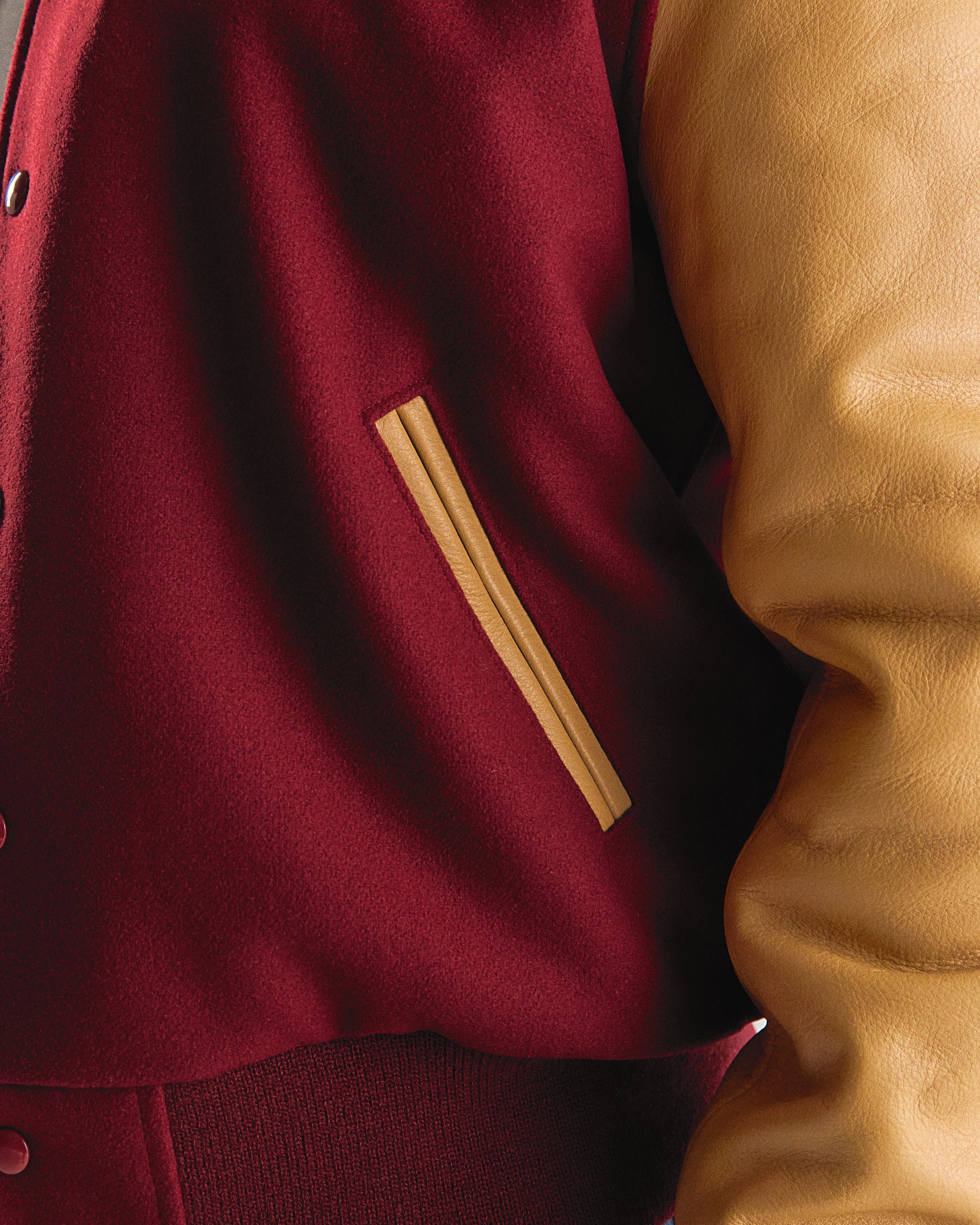 THE ALBANY - Cardinal Melton Wool/Tan Leather Classic Fit