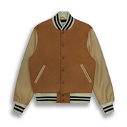 THE ALBANY - Camel Melton Wool/Beige Leather Contemporary Fit