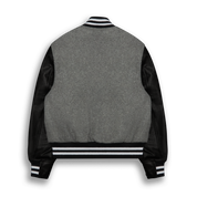 THE ALBANY - Grey Melton Wool/Black Leather Contemporary Fit