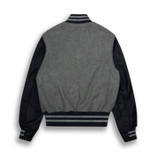 THE ALBANY - Grey Melton Wool/Navy Leather Contemporary Fit