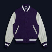 THE ALBANY - Purple Melton Wool/White Leather Contemporary Fit