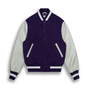 THE ALBANY - Purple Melton Wool/White Leather Contemporary Fit