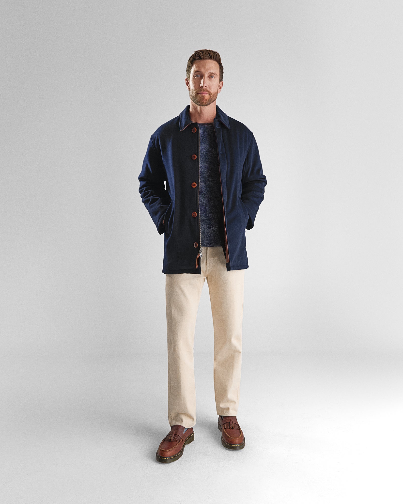 THE CAMBRIDGE - Navy Lux Wool Classic Fit