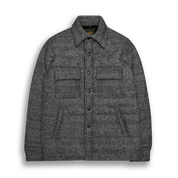 THE POTRERO - Black/Cream Quilted Herringbone Wool Contemporary Fit